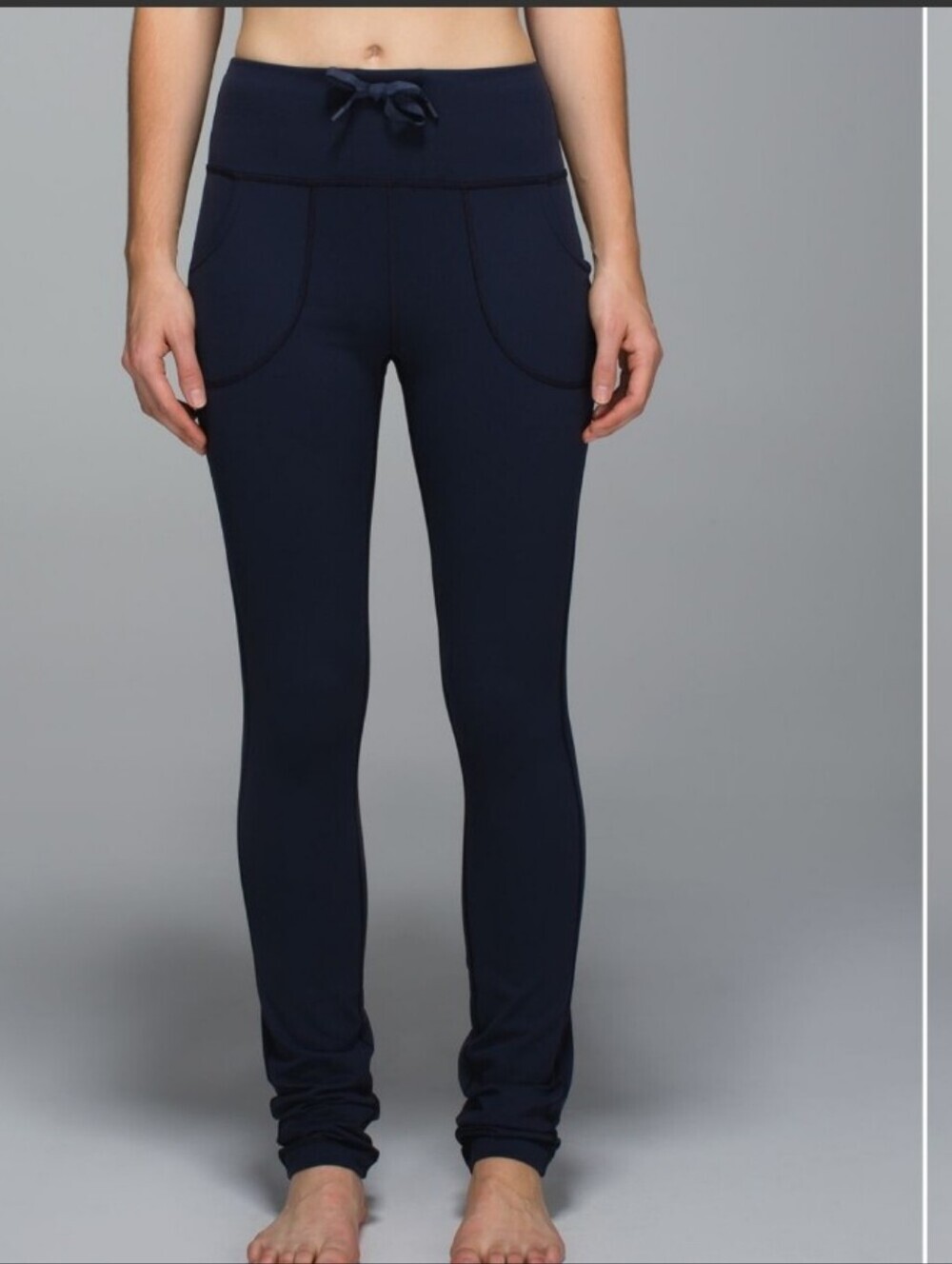 lululemon athletica Navy Drawstring Pocket Leggings